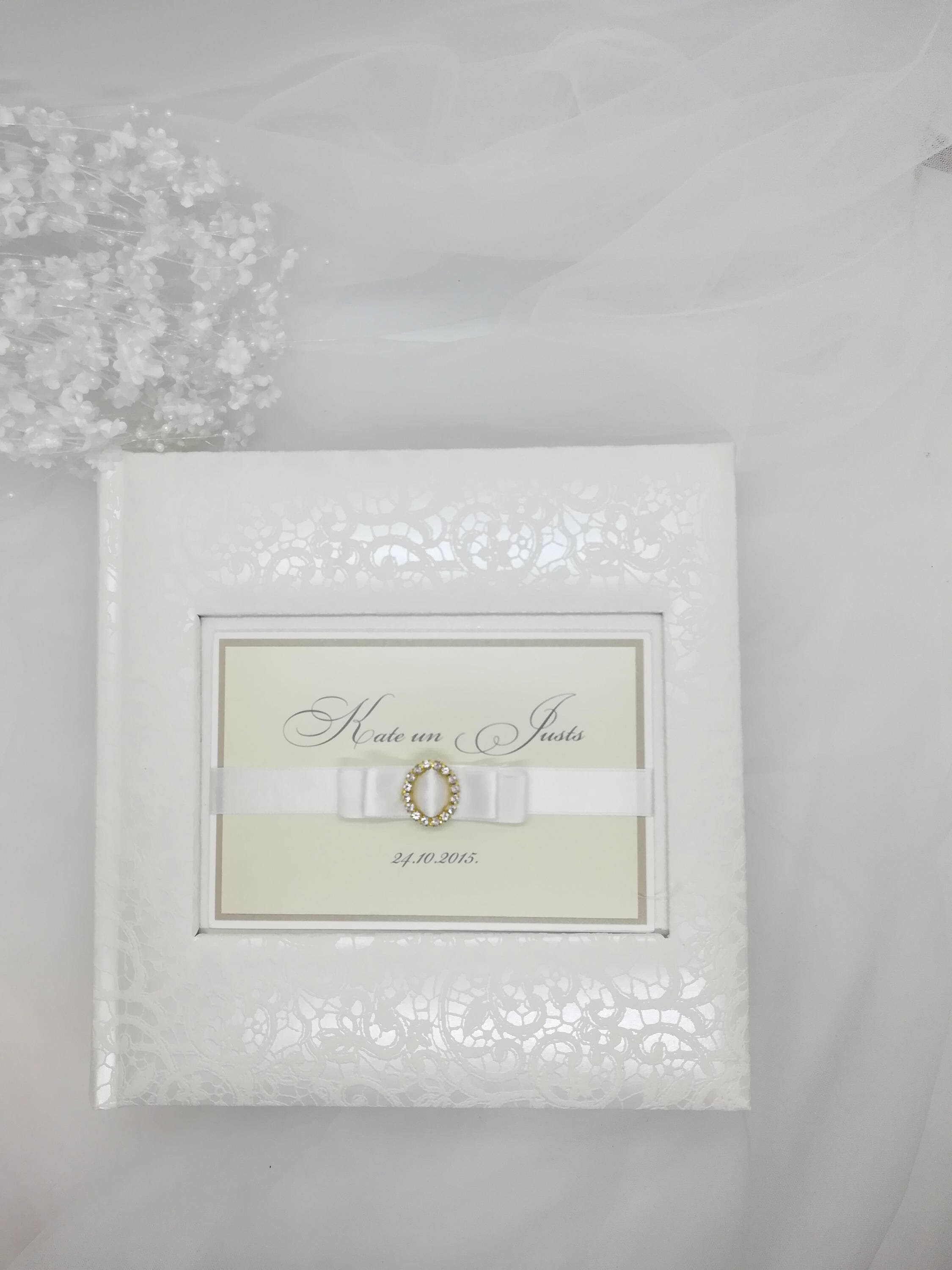 White wedding Album Luxury Wedding Photo Album with clear Etsy