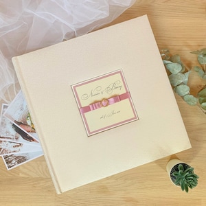 Beige Personalized Wedding Album, Large Wedding Album