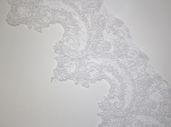 SAMPLE French Lace, White Lace Fabric, White Lace Material, Lace Fabric  Wedding, Lace Trim Veil, Spain Style Lace Trim -  Norway