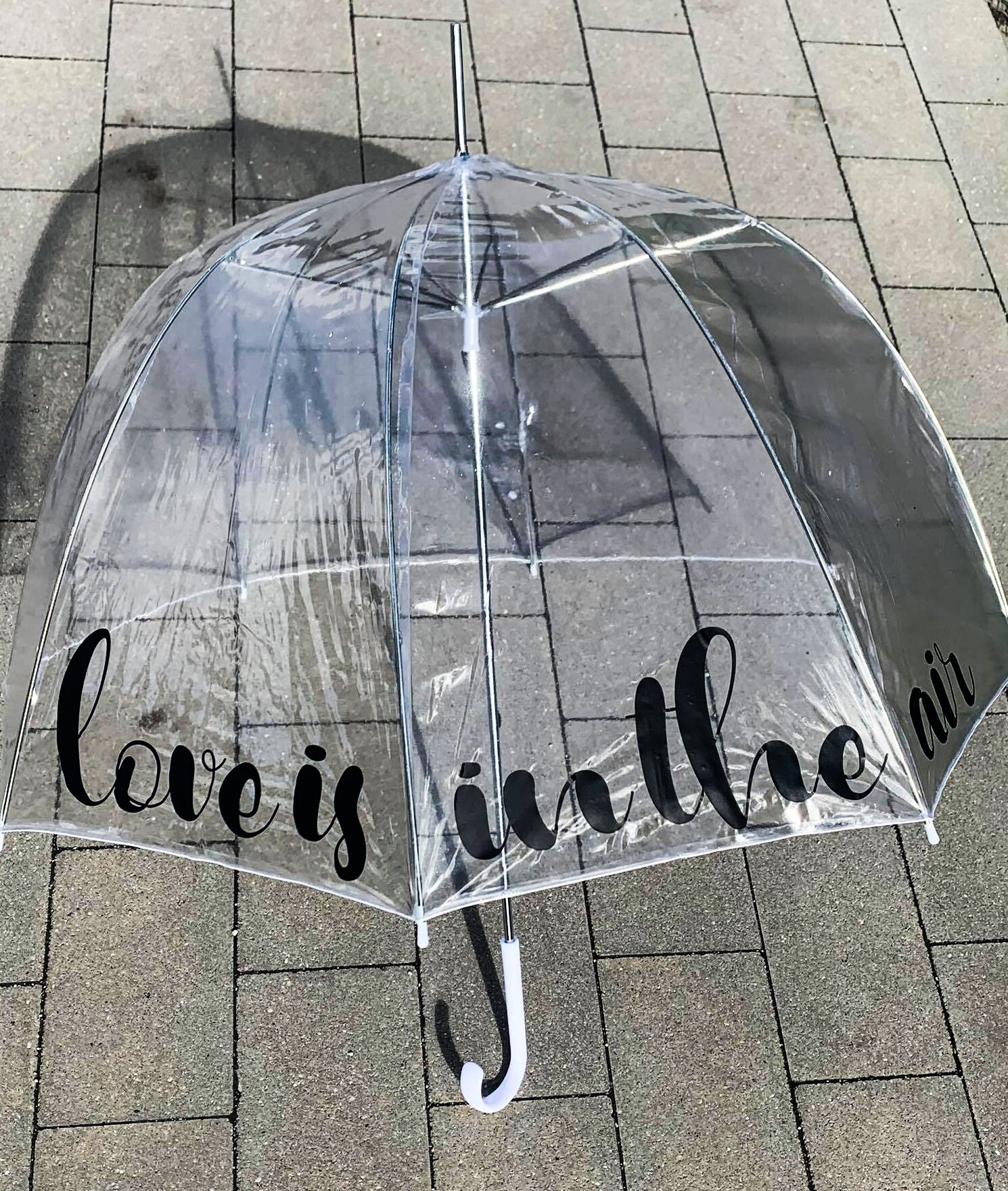 Clear PVC Umbrella With Inscription Parasol for Couple Etsy