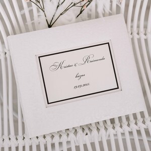 Beautiful wedding photo album with special photo album box