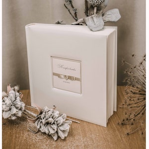 Grande album fotografico di nozze in colore avorio con personalizzazione - capacità fino a 720 immagini - dimensioni 4 x 6.