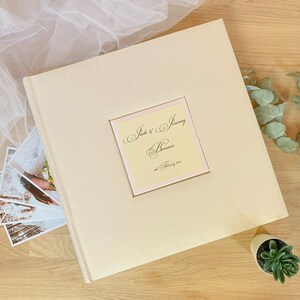 Beige Personalized Wedding Album, Large Wedding Album