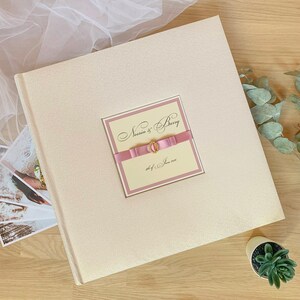 Ivory Personalized Wedding Album, Large Wedding Album