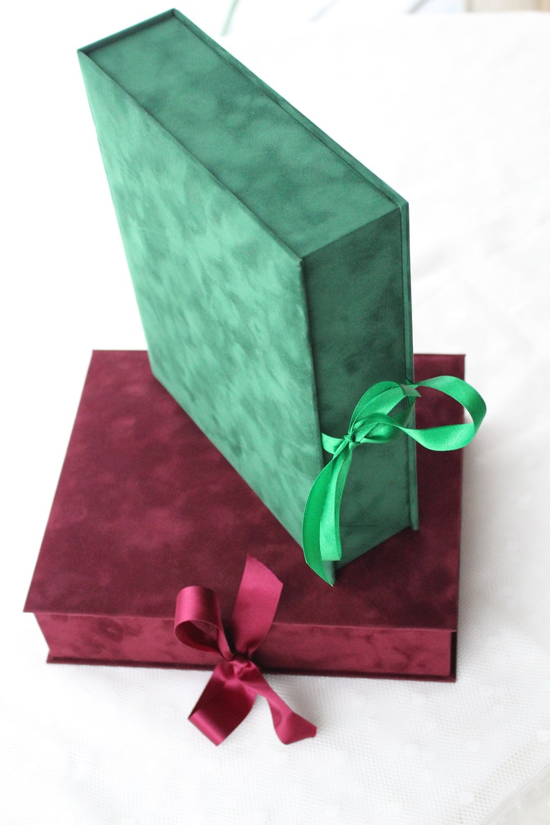 Keepsake Box Box for Wedding Photo Album Burgundy and Etsy