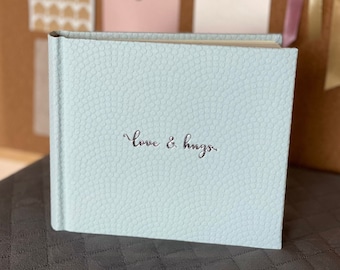 Lovely photo album for family, Light blue baby book, Picture book for 4x6