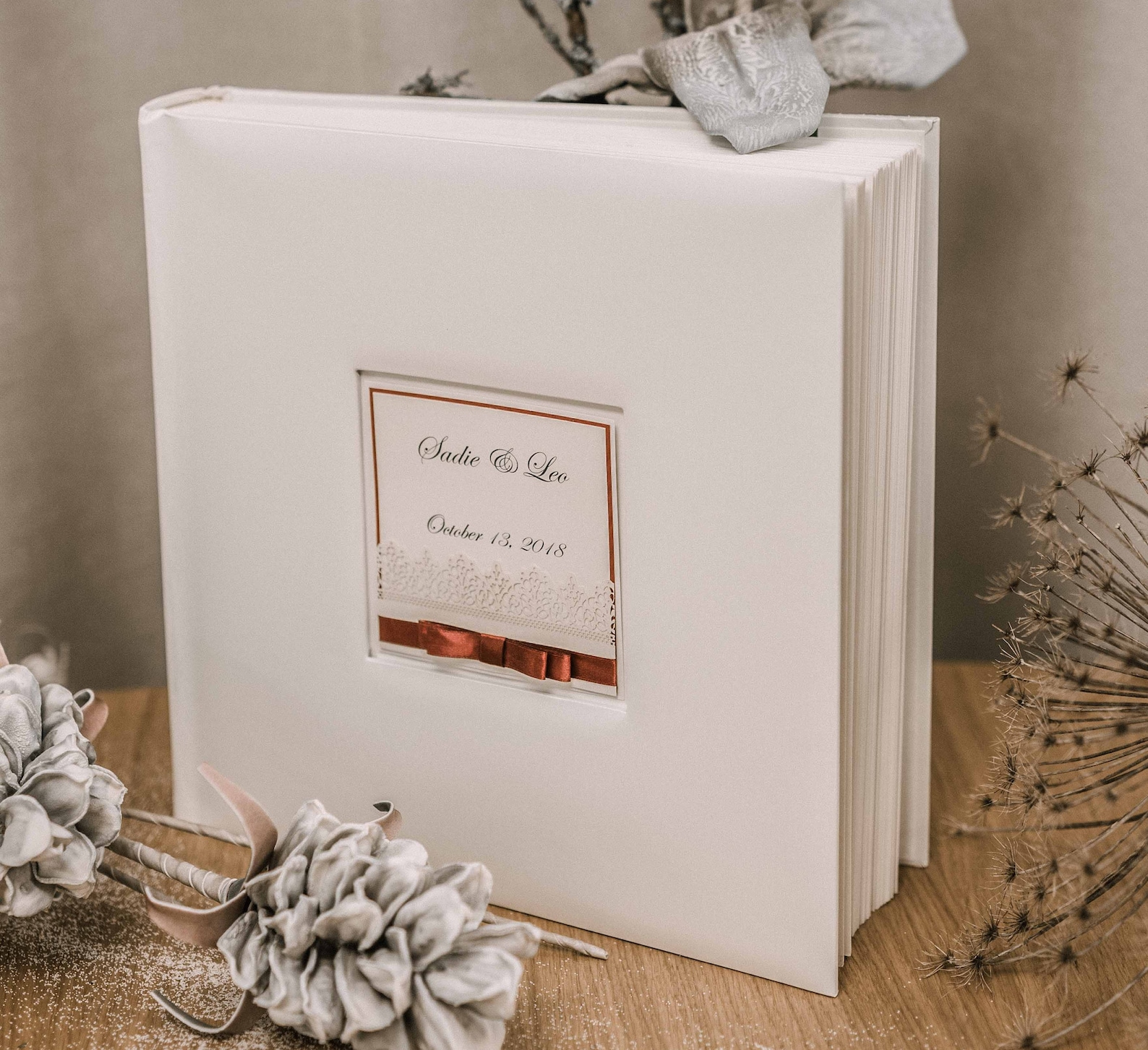 Big wedding photo album for 8 x 10 sized photos with laser cut Etsy