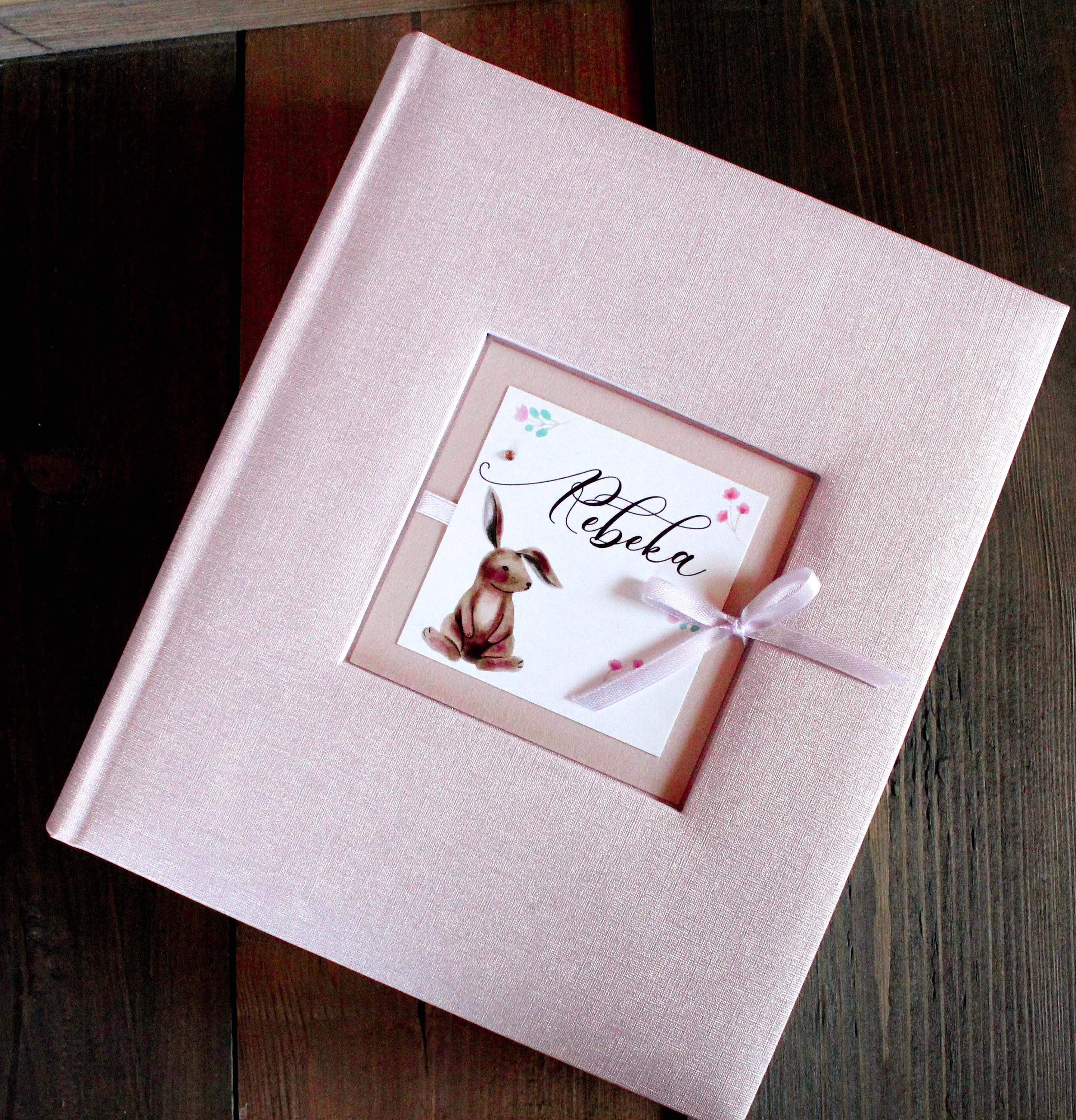 Pink baby girl photo album Kids photo albumpersonalized Etsy