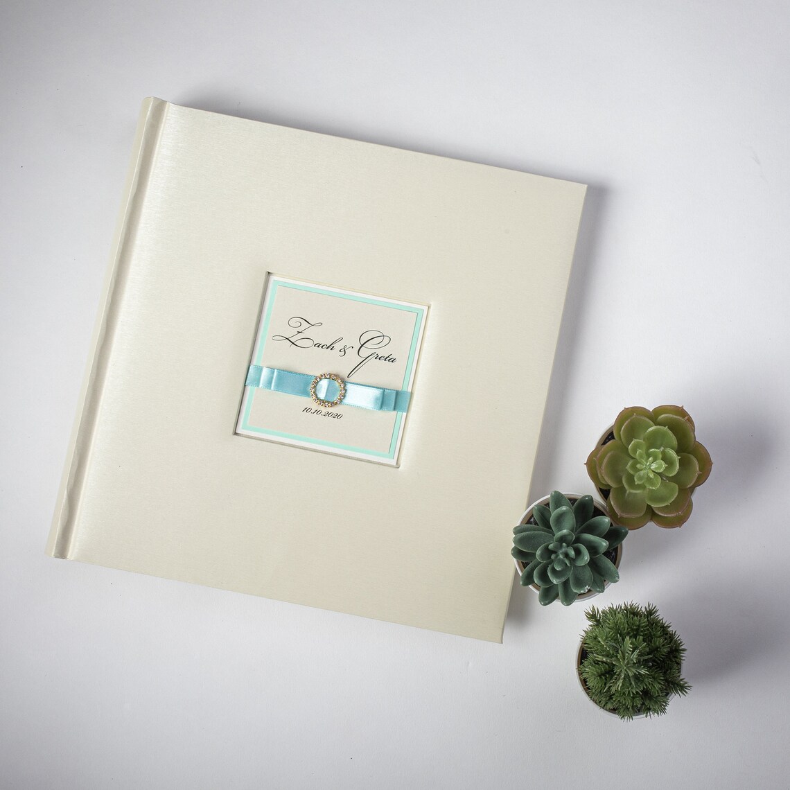 thumbnail image 2 of Leeber 5x7 Silver Reed And Ribbon Photo Album - Elegant Memory Book 2 of 2