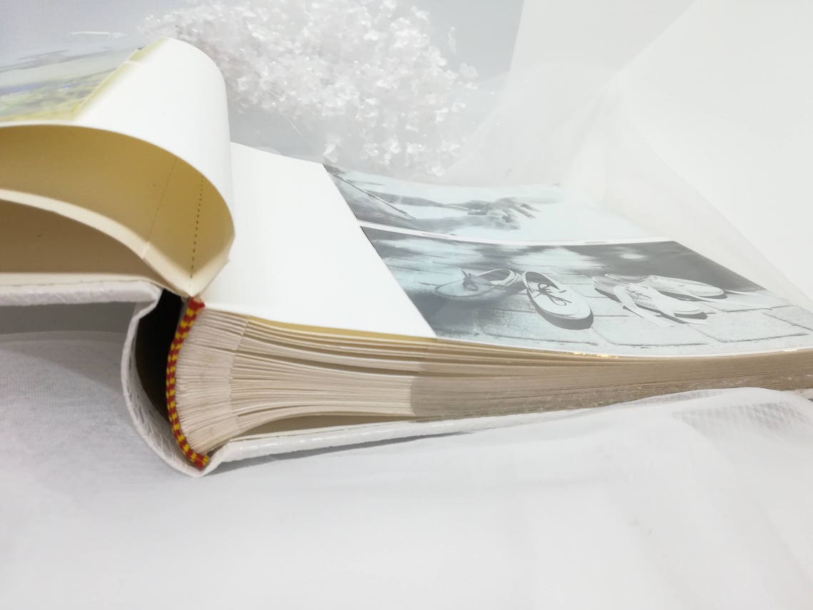 White wedding Album Luxury Wedding Photo Album with clear Etsy