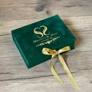 Wedding Memory Box with gold personalization