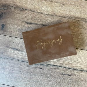 Caja de fotos de terciopelo personalizada, para fotos de 4x6