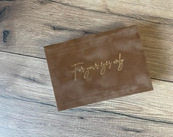 Personalized Velvet Photo Box, for 4x6 photos