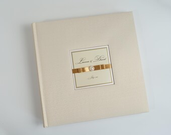 Handmade Photo Album White and Creame | Luxury Wedding Memory Book | Elegant Guest Book | Anniversary Gift | Baby Keepsake Album