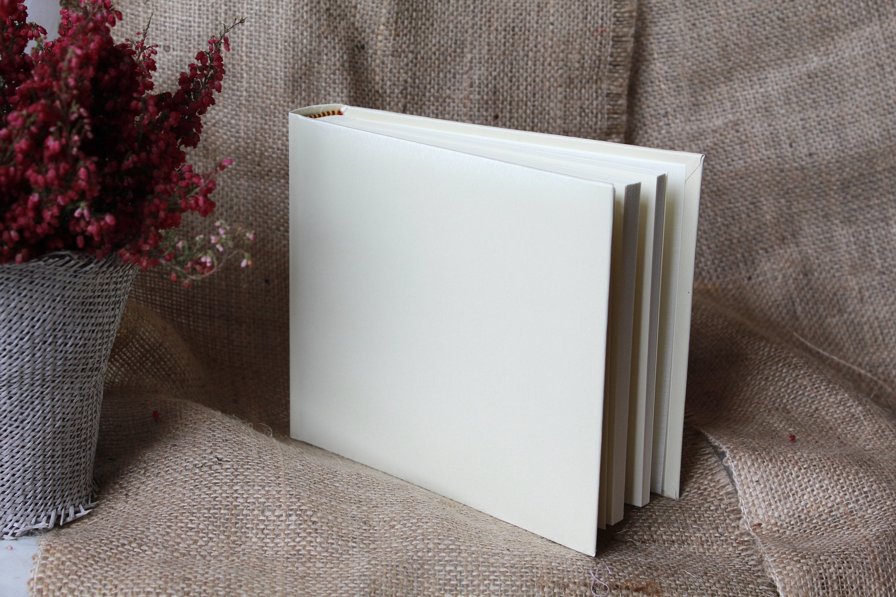 High Quality Ivory Photo Album. Small Traditional Book Bound
