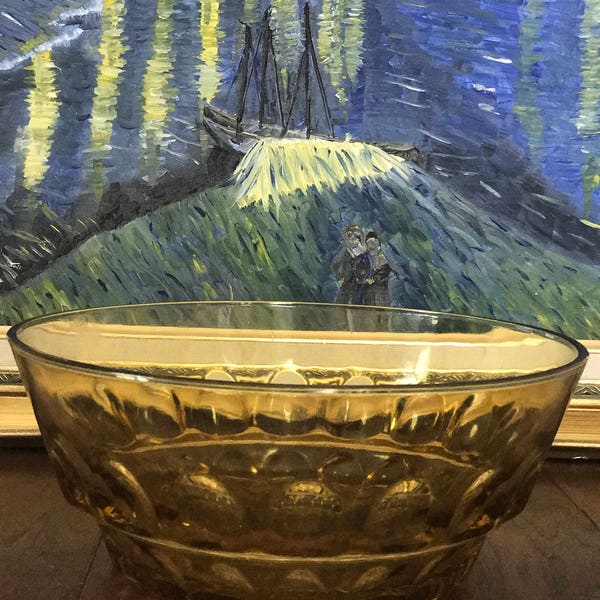 Depression Glass Punch Bowl Etsy