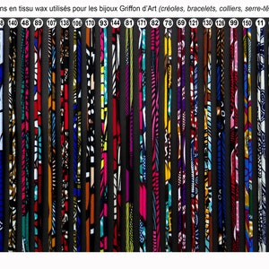 Collier multicolore plastron à franges en wax, modulable, longueur ajustable Finition bronze, dorée ou argentée Modèles uniques image 10