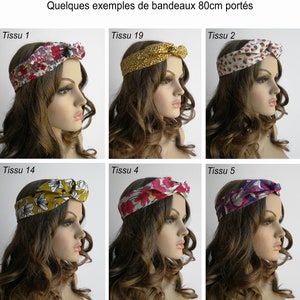 Bandeau cheveux ou ceinture à mémoire de forme Tige amovible 3 tailles adulte, enfant et tissus au choix Idée cadeau image 6