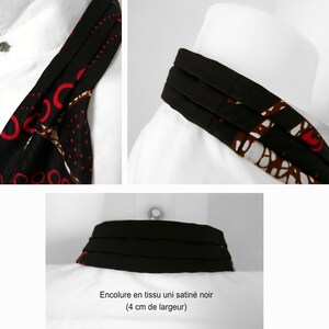 Cravate foulard Ascot en wax plus de 200 tissus au choix Modèles uniques, mariage, cérémonie, homme ou femme image 3