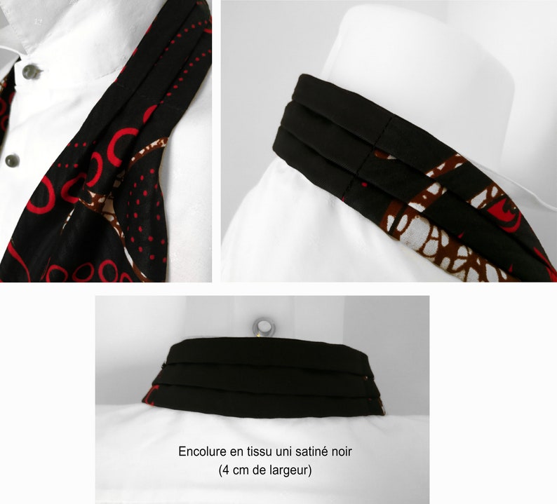 Cravate foulard Ascot en wax plus de 200 tissus au choix Modèles uniques, mariage, cérémonie, homme ou femme image 3