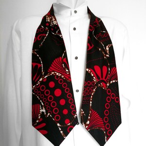 Cravate foulard Ascot en wax plus de 200 tissus au choix Modèles uniques, mariage, cérémonie, homme ou femme image 2