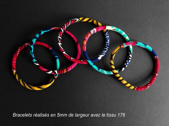 Bracelet Tissu J'adore - Multicolore Avec Rose - Bleu Dominant - Neuf Avec étiquettes
