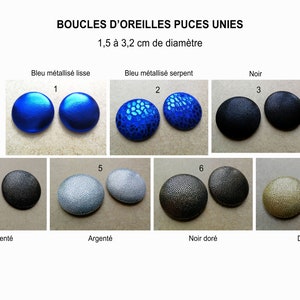 Plain metallic stud earrings (1.5cm to 3.2cm) - Attached by rod or clip - Gift idea for women/girls/men - Unisex