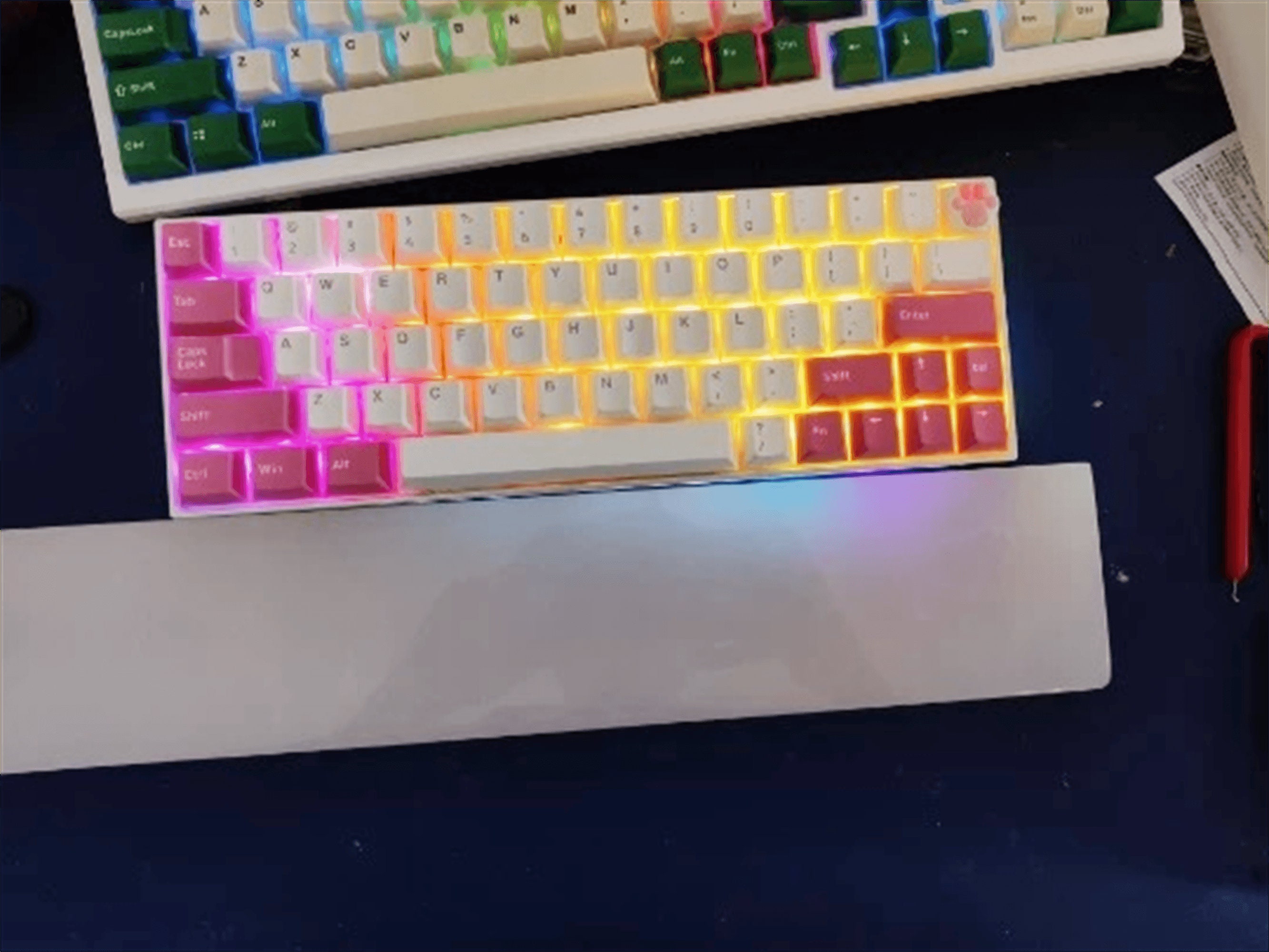 Pink Jade Stone Keyboard Wrist Rest Handmade Artisan Etsy