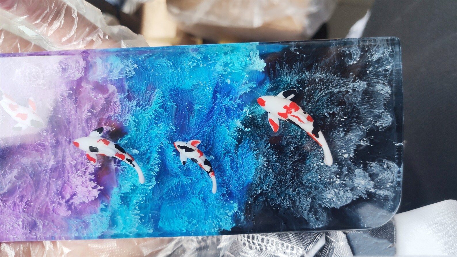 Handmade Colorful Koi Fish Resin Wrist Rest Hand Rest | Etsy