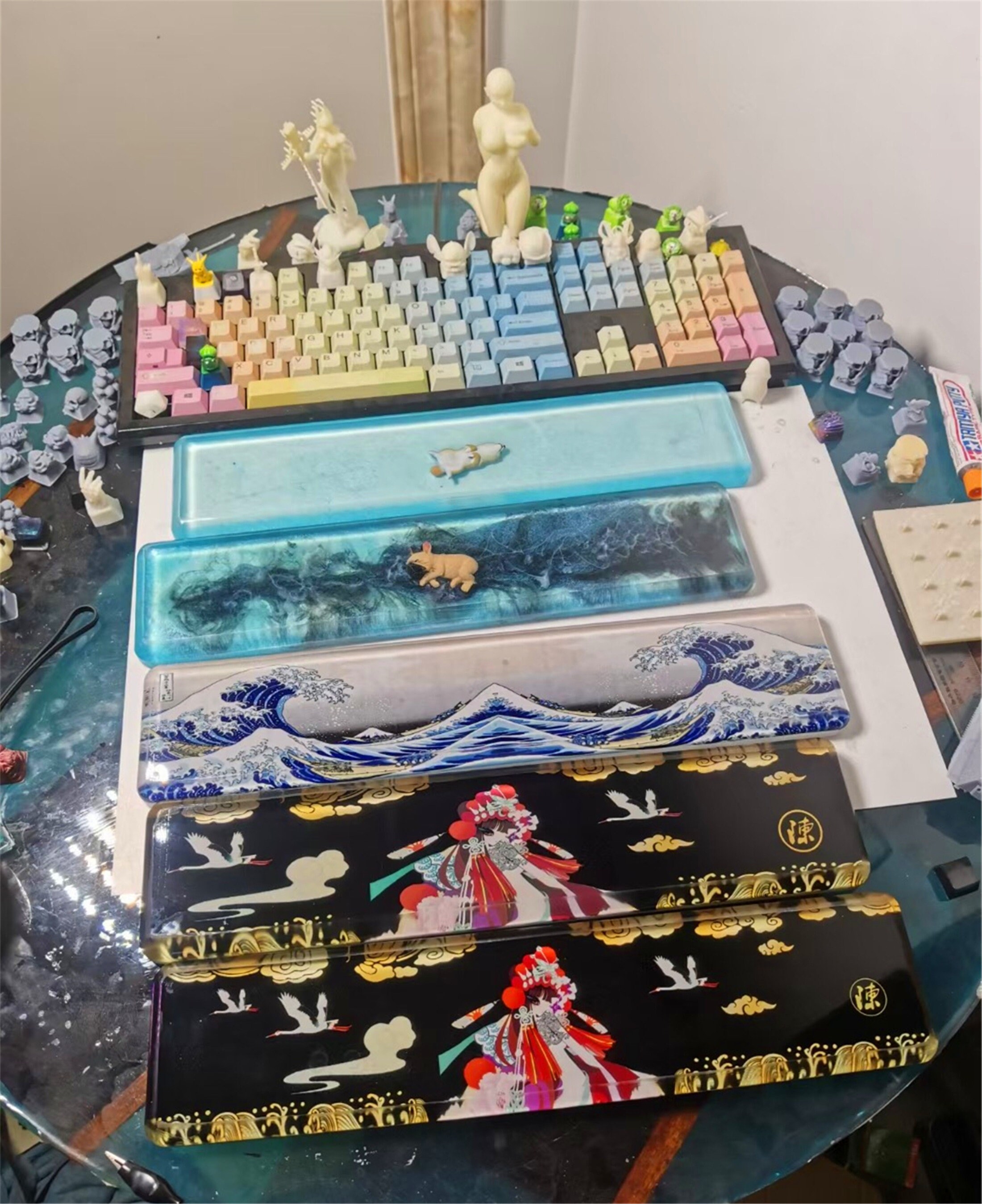 Cloud Mountain Resin Keyboard Resin Wrist Rest laptop Retro Etsy