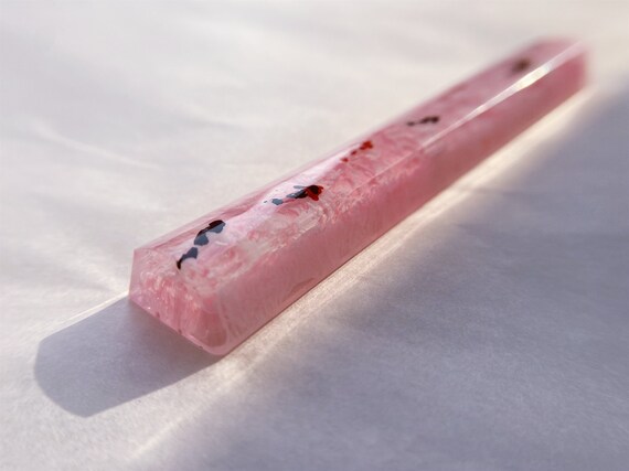Teclas de resina Koi con retroiluminación, teclas de color rosa