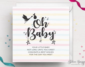 Expectant Parent, Baby Shower Card, Mum to Be, Dad to Be, Congratulations Card, Pregnancy Card, Support Card, Maternity Card, Paternity Card