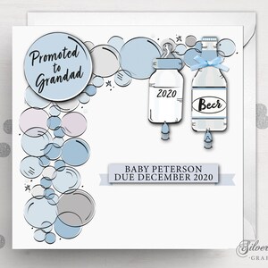 Futur grand-père, promu grand-père, grand-père, futur grand-père, carte de félicitations, faire-part de grossesse, carte de soutien, carte de bébé