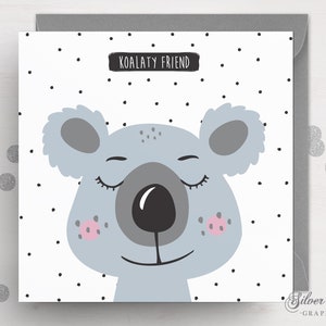 Ami koalaty, carte de l'amitié, carte d'un ami, carte mignonne, carte d'animal, carte de Galentine, carte d'anniversaire, célébration, koala