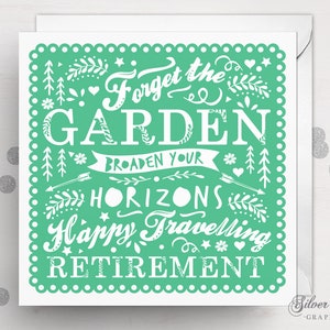 Carte de retraite, Carte pour un ami, Carte de départ du travail, Carte de départ, Retraite, Carte de voyage, Carte de jardinier, Carte de retraité, Carte pour la retraite