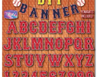 DIGITAL DOWNLOAD - Baseball Concession Banner, Baseball Birthday Banner, DIY Banner, Banner Baseball Font, Baseball Player Silhouette