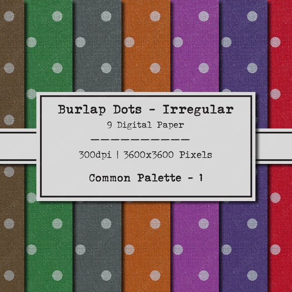 Burlap Dot Irregular digital paper, background paper, printable scrapbook, journal, digital background, colored burlap, polka dot, common