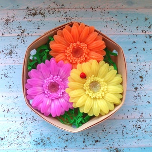 Flower soap hand souvenir gerbera gift for mom