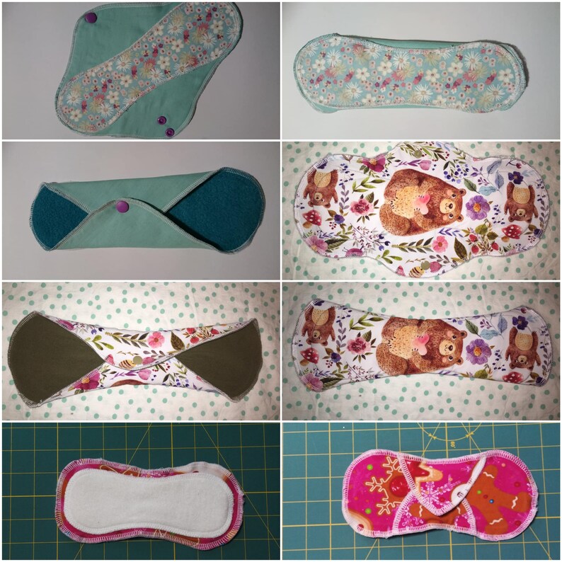 Cloth Pad Pattern Simply Curvy Sewing Tutorial Serged Pad Etsy Australia