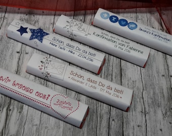 25 x Gastgeschenk Kinderschokolade Taufe Hochzeit