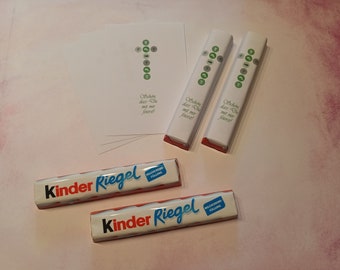 50 x Banderole Duplo & Kinderriegel Kreuz 2 vert - Give Away Baptism Confirmation