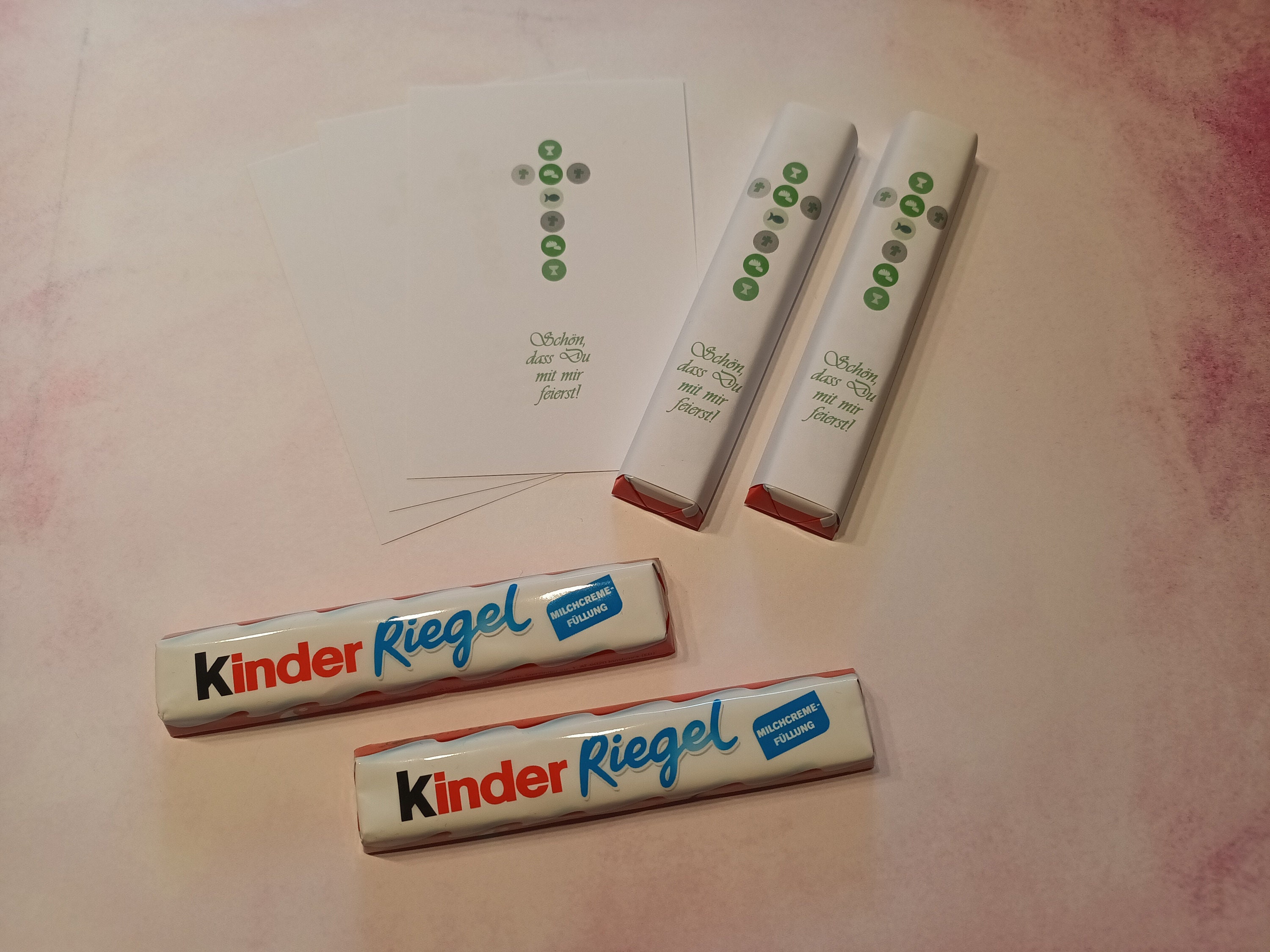 50 X Banderole Duplo & Kinderriegel Kreuz 2 Green Give Away Baptism  Confirmation - Etsy