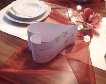 20 x menu card in heart shape - the other menu card!