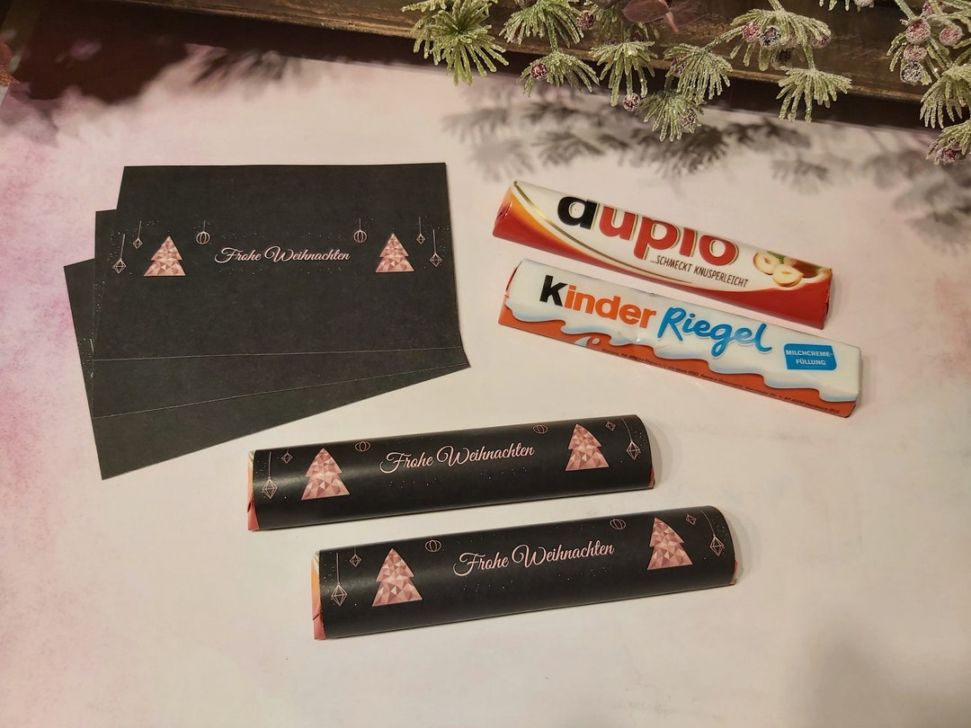 25 Banderole Duplo & Kinderriegel Weihnachten Tanne Weihnachtsdeko