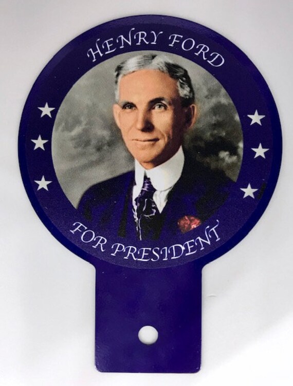 License Plate Topper Henry Ford for President Etsy