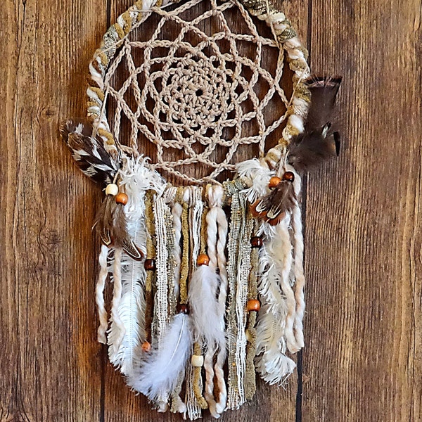 Dreamcatcher, Crochet Pattern, Wall Décor Hanging, Bohemian, Feather, Doily, Gift, Nature Theme, Nursery, Native American