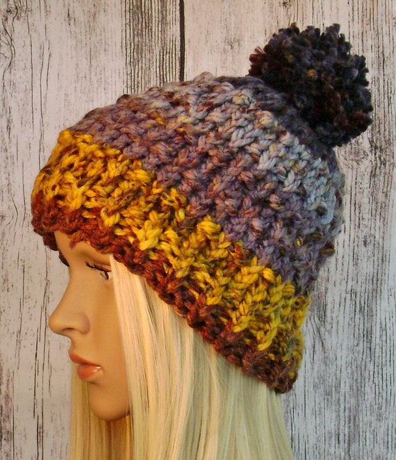 Knitting Pattern Basket Stitch Hat Super Bulky Yarn Instant Download Women S Teens Knit Hat Accessories