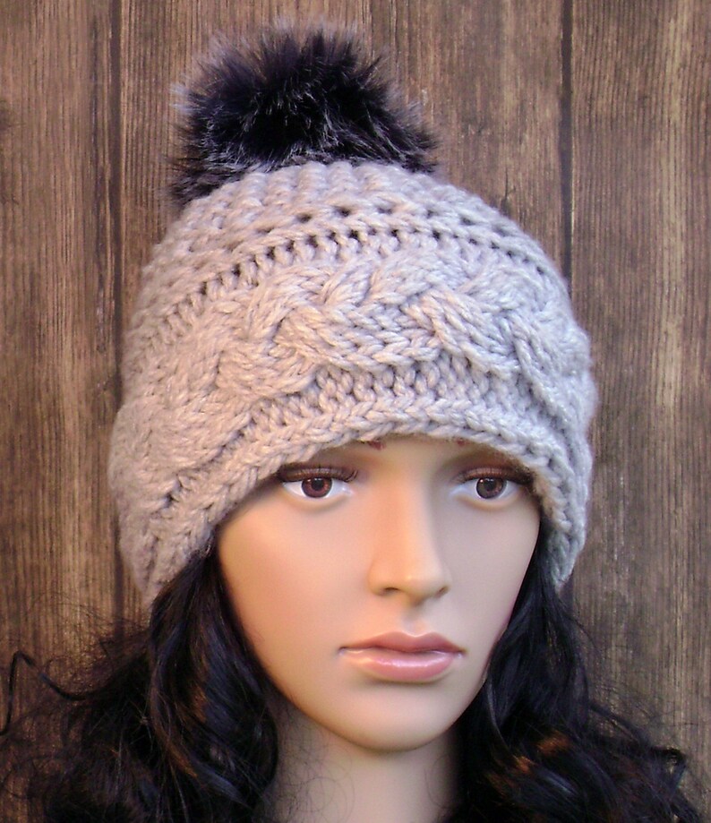 Knitting Pattern, Plaits & Purls Hat, Flat Knit, Super Bulky Yarn, Instant Download, Women's