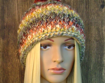 Knitting Pattern, Coney Island Hat, Super Bulky Yarn, Instant Download, Women's, Teens, Knit Hat, Flat Knit