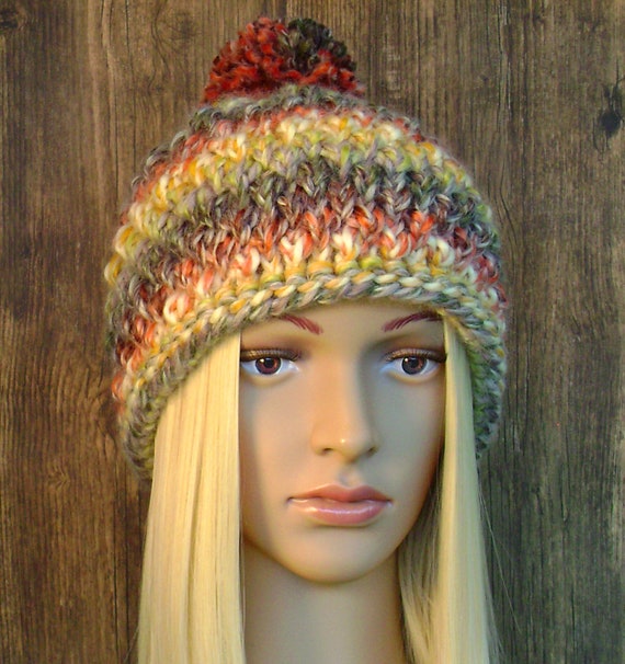 Coney Island Hand Knit Chunky Beanie with Rolled Brim Coney Island Beanie - Etsy main image 3